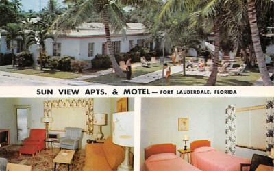 Sun View Apts. & Motel Fort Lauderdale, Florida Postcard