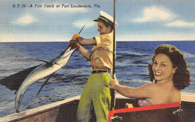 A Fair Catch Fort Lauderdale, Florida Postcard