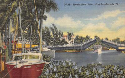 Scenic New River Fort Lauderdale, Florida Postcard