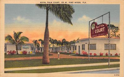 Royal Palm Court Fort Myers, Florida Postcard