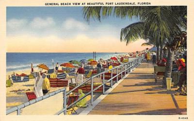 View at Beautiful Fort Lauderdale, FL, USA Florida Postcard