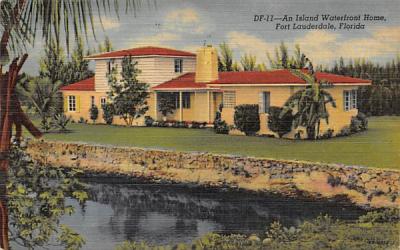 An Island Waterfront Home Fort Lauderdale, Florida Postcard