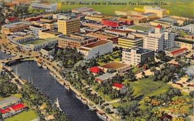 Aerial View of Downtown Fort Lauderdale, FL, USA Florida Postcard