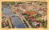 Fort Lauderdale Business Section from an Air Liner Florida Postcard