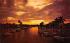 Sunset over mysterious New River Fort Lauderdale, Florida Postcard
