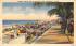 General Beach View  Fort Lauderdale, Florida Postcard
