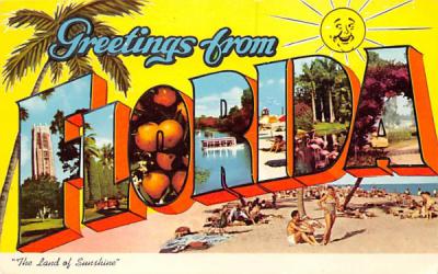 Greetings from Florida, USA Postcard