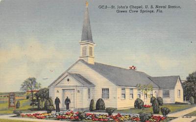 St. John's Chapel, U. S. Naval Station Green Cove Springs, Florida Postcard