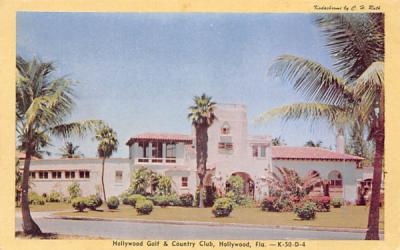 Hollywood Golf & Country Club Florida Postcard