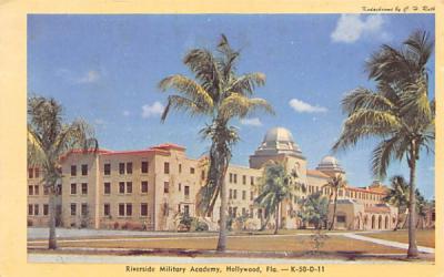 Riverside Military Academy Hollywood, Florida Postcard