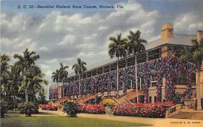 Beautiful Hialeah Race Course Florida Postcard