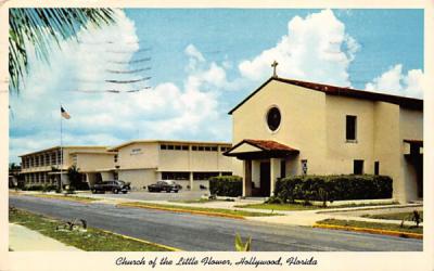 Church of the Little Flower Hollywood, Florida Postcard
