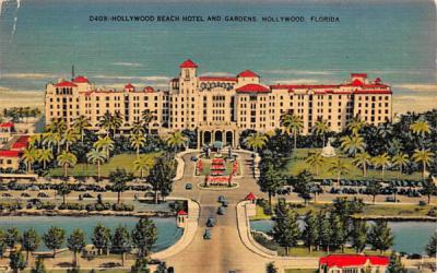 Hollywood Beach Hotel and Gardens Florida Postcard
