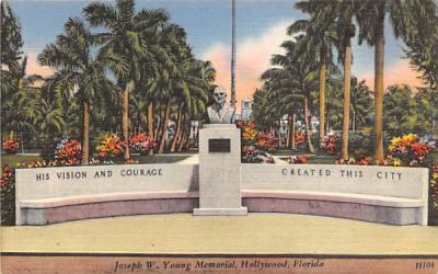 Joseph W. Young Memoria Hollywood, Florida Postcard