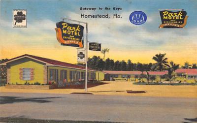 Park Motel Homestead, Florida Postcard