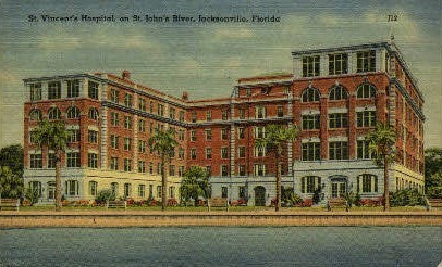 jacksonville fl florida vincent st hospital uspostcards