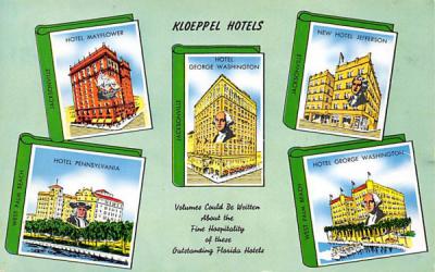 5 Kloeppel Hotels Jacksonville, Florida Postcard