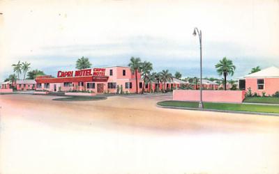 Motel Capri Restaurant Jacksonville, Florida Postcard