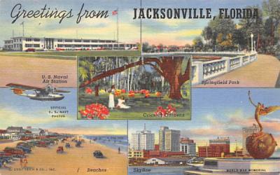 Greetings from Jacksonville, FL, USA Florida Postcard