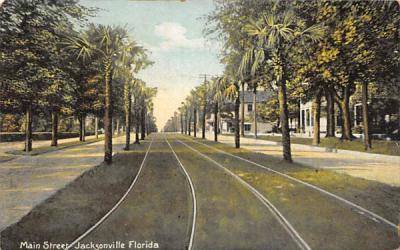 Main Street Jacksonville, Florida Postcard