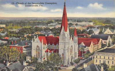Church of the Immaculate Conception Jacksonville, Florida Postcard