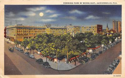 Hemming Park by Moonlight Jacksonville, Florida Postcard