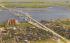 Aerial View of the New Arlington Bridge Jacksonville, Florida Postcard