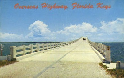 Overseas Highway - Key West, Florida FL Postcard