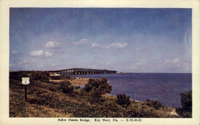 Bahia Honda Bridge - Key West, Florida FL Postcard