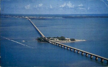 Seven Mile Bridge - Key West, Florida FL Postcard