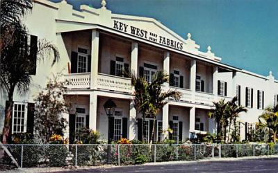 House of Hand Print Fabrics Key West, Florida Postcard