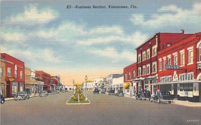 Business Section Kissimmee, Florida Postcard