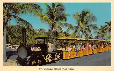 64-Passenger Conch Tour Train Key West, Florida Postcard