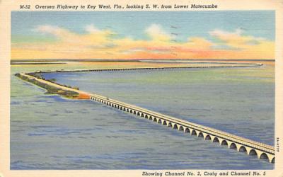 Oversea Highway to Key West, FL Florida Postcard