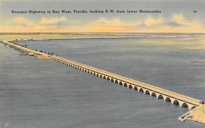Overseas Highway to Key West. FL, USA Keywest, Florida Postcard
