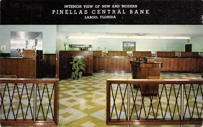 Modern Pinellas Central Bank Largo, Florida Postcard