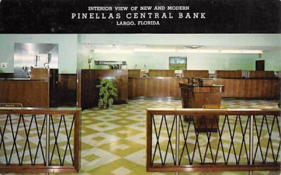 Modern Pinellas Central Bank Largo, Florida Postcard