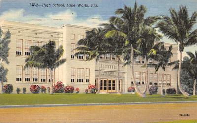 High School  Lake Worth, Florida Postcard