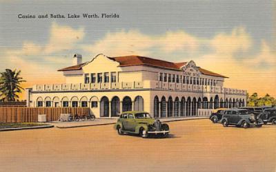 Casino and Baths Lake Worth, Florida Postcard