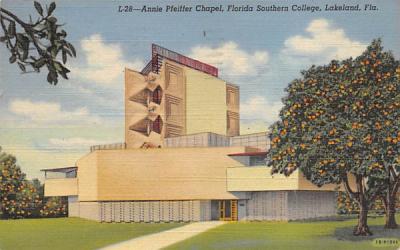 Annie Pfeiffer Chapel, Florida Southern College Postcard