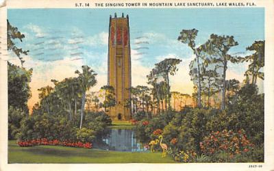 The Singing Tower in Mountain Lake Sanctuary Lake Wales, Florida Postcard