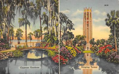 Cypress Gardens/Singing Tower Lake Wales, Florida Postcard
