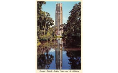 Florida's Majestic Singing Tower and It's Reflection Postcard
