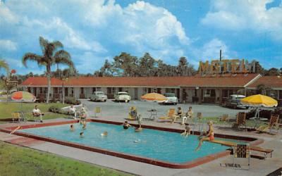 Poinsettia Motel Leesburg, Florida Postcard
