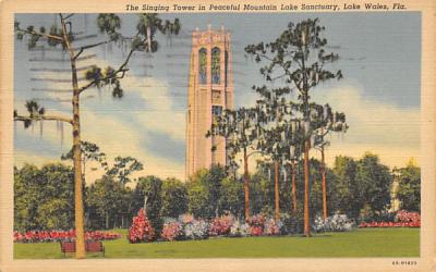 Singing Tower,  Peaceful Mountain Lake Sanctuary Lake Wales, Florida Postcard