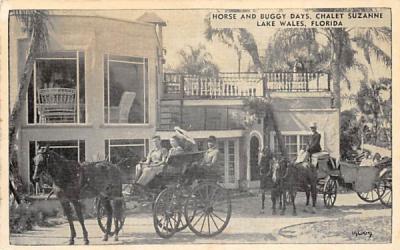 Horse and Buggy Days, Chalet Suzanne Lake Wales, Florida Postcard