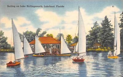 Sailing on Lake Hollingsworth Lakeland, Florida Postcard