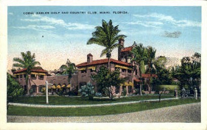 Gold and Country Club - Miami, Florida FL Postcard