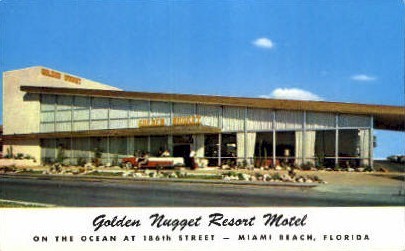 Golden Nugget Resort Motel - Miami Beach, Florida FL Postcard