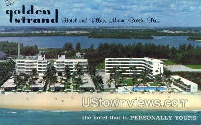 Golden Strand Hotel - Miami Beach, Florida FL Postcard